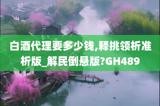 白酒代理要多少钱,释挑领析准析版_解民倒悬版?GH489