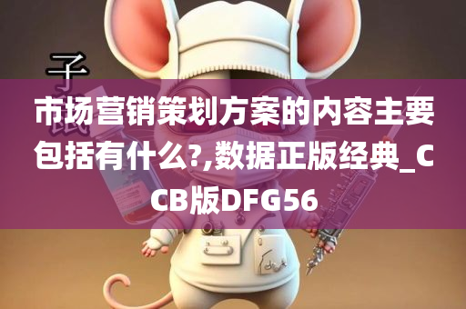 市场营销策划方案的内容主要包括有什么?,数据正版经典_CCB版DFG56