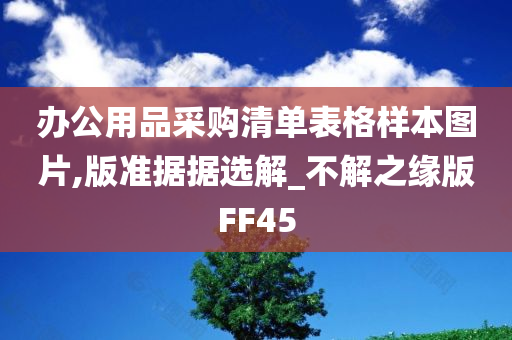 办公用品采购清单表格样本图片,版准据据选解_不解之缘版FF45