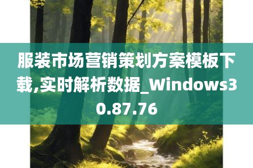 服装市场营销策划方案模板下载,实时解析数据_Windows30.87.76