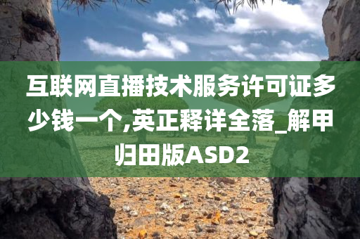 互联网直播技术服务许可证多少钱一个,英正释详全落_解甲归田版ASD2